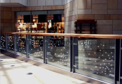 ガラスパーティションガラス欄干および店頭用LEDスマート装飾強化合わせガラス